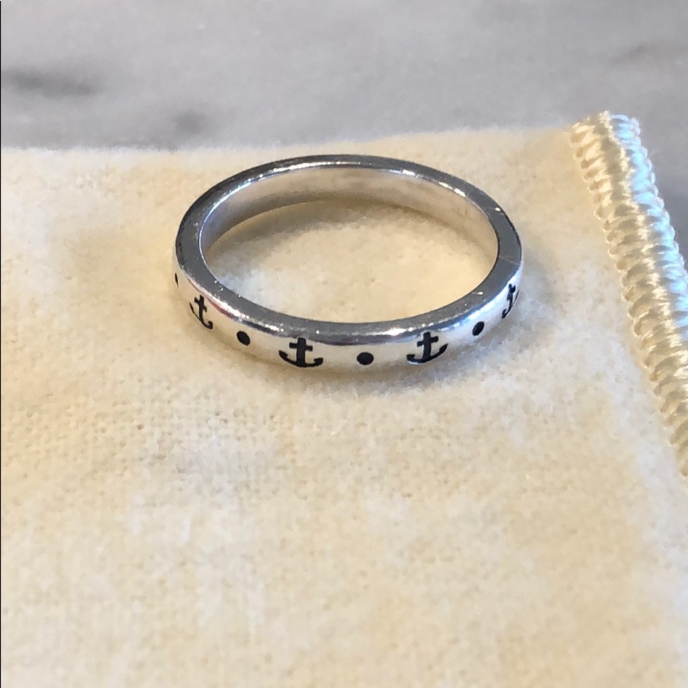 James Avery Anchor if Hope Stacked Ring